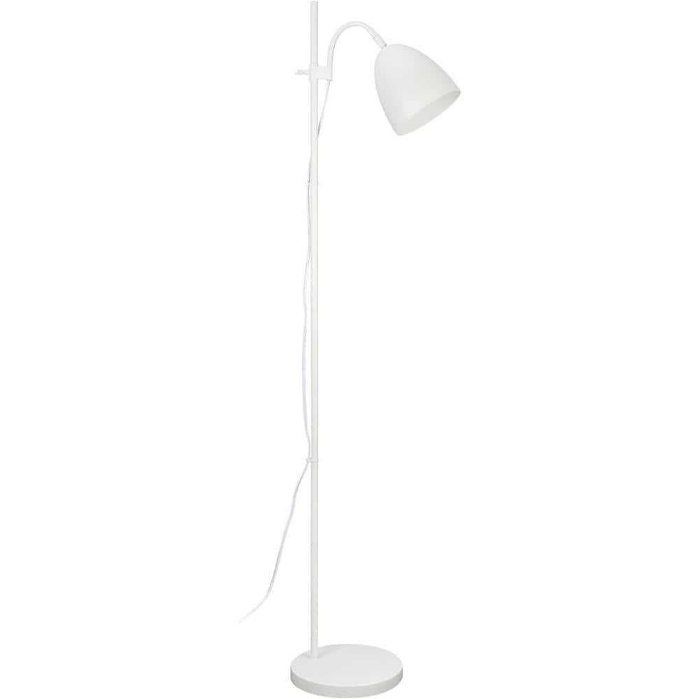 58.25 in. Matte White Modern 1-Light Non-Dimmable Standard Floor Lamp for Living Room with Metal Dome Shade price history on PriceWatchPro