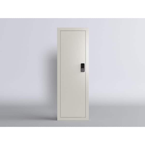 2.84 cu. ft Wall Mounted Fire and Water Resistant Safe, Removable Shelves, Theft Resistant Design, White