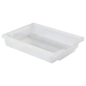 Classroom Storage Bins 3 in. H x 12.5 in. W x 16.8 in. D White Plastic Small Translucent Bins (Pack of 10)
