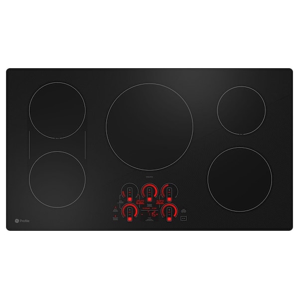 GE Profile 36 in. Smooth Induction Touch Control Cooktop Black 5 Elements - The Home Depot