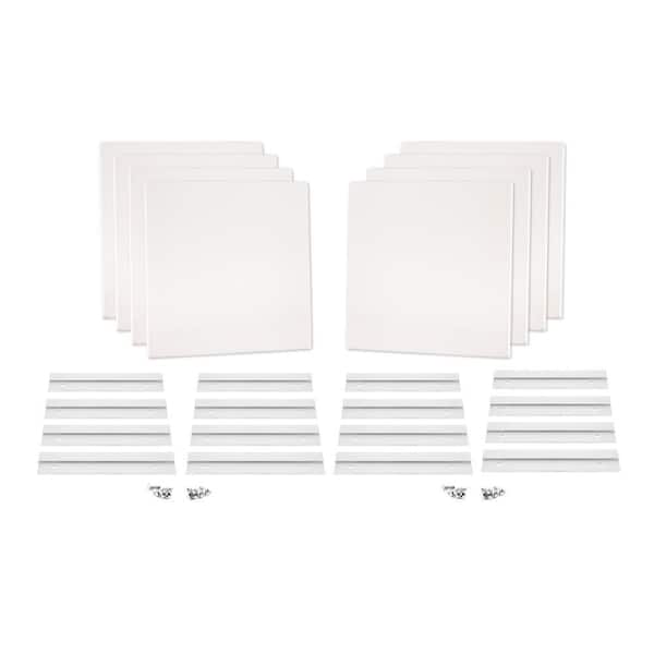 WAVERoom Pro Mini 1 in. x 12 in. x 12 in. Diffusion-Enhanced Sound Absorbing Acoustic Panels in Stone (8-Pack)