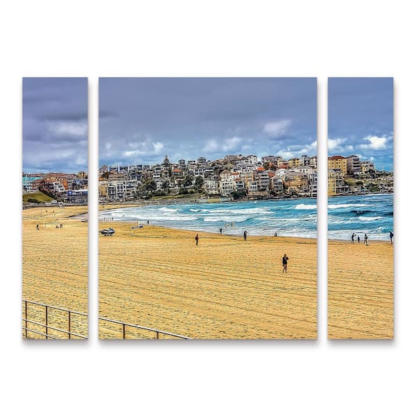 Trademark Fine Art Martin Fine Photography Bondi Beach 03 3-Piece Panel Set Unframed Photography Wall Art 24 in. x 32 in.