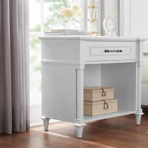 Bellmore 1-Drawer White Nightstand (32 in. W x 18.75 in. D x 30.5 H)