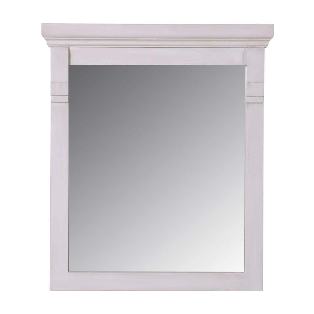 St Paul Classic 30 In X 22 In Wall Mirror In Antique White Clwm2330com Aw The Home Depot