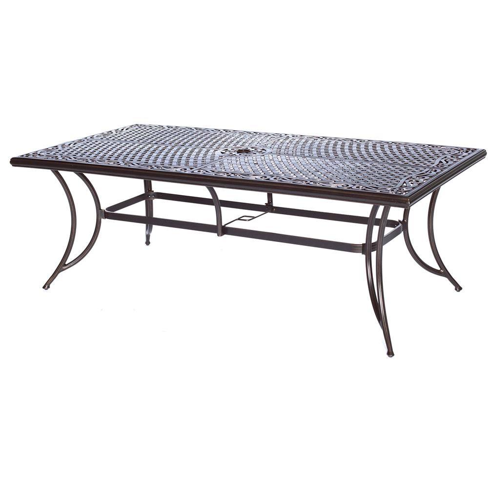 Natural Oat 9-Piece Aluminum Outdoor Dining Set with Cushions