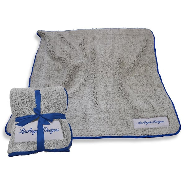 logobrands LA Dodgers Oatmeal Frosty Fleece Throw