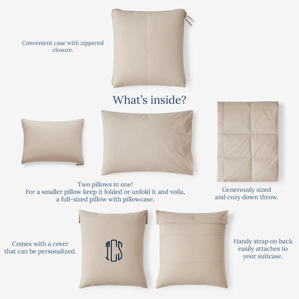 LaCrosse Cotton Travel Throw and Pillow Set