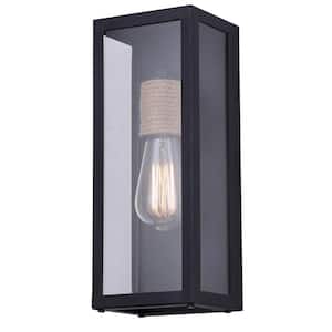 Kilian Black Outdoor Hardwired Wall Sconce with No Bulb Included