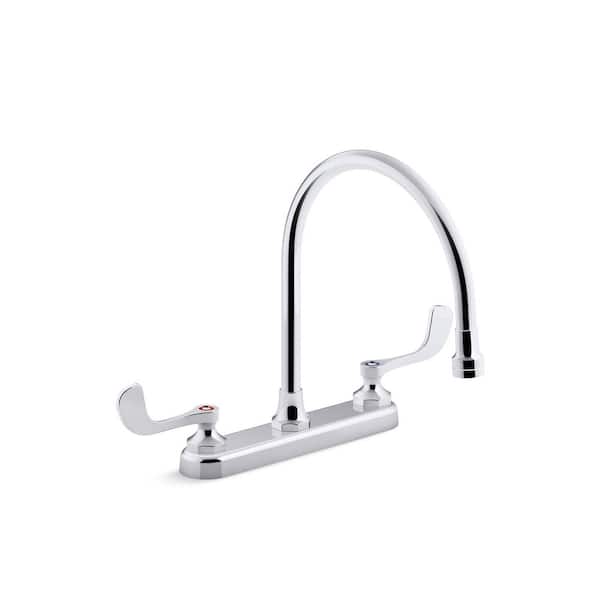 Triton Bowe 1.5 GPM 8 in. Widespread 2-Handle Kitchen Faucet with Aerated Flow in Polished Chrome