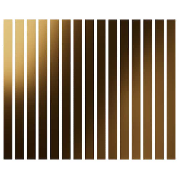 Adjustable Slat Wall 1/8 in. T x 3 ft. W x 4 ft. L Gold Mirror Acrylic Decorative Wall Paneling (15-Pack)