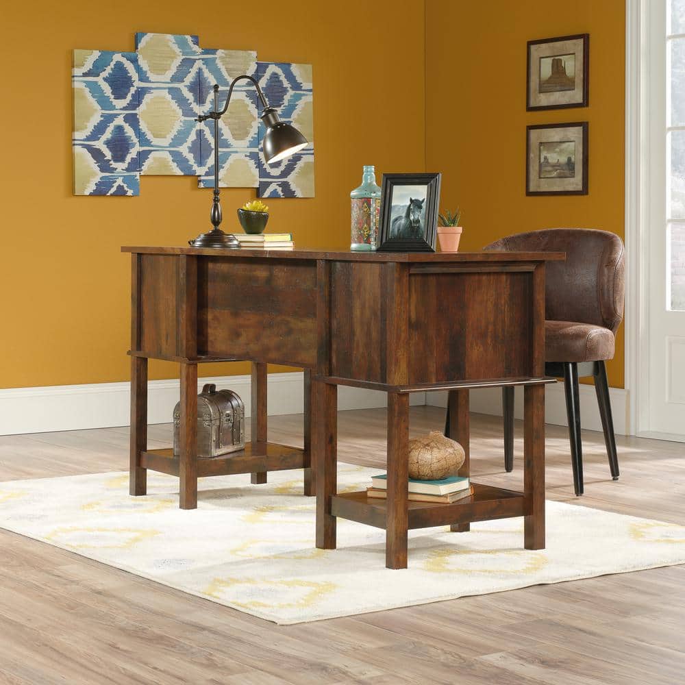 Curado Cherry Spacious Home Office Desk with File Storage