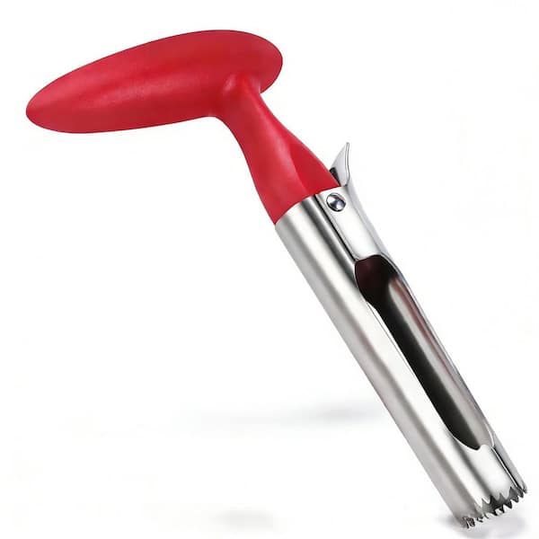 Stainless Steel Apple Corer with Sharp Serrated Blades and Ergonomic Grip - Easy to Use and Clean