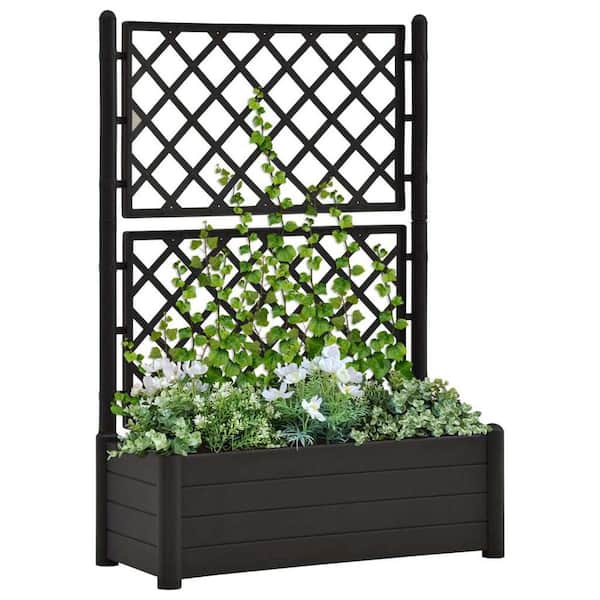Movisa 39.4 in. x 16.9 in. x 55.9 in. PP Garden Planter with