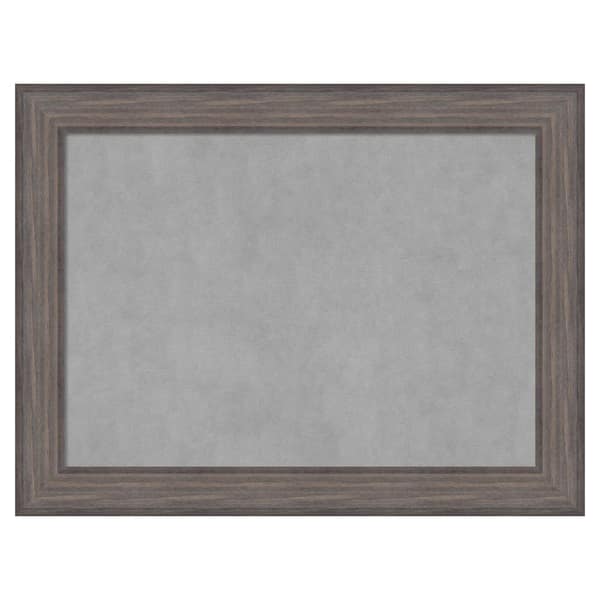 Amanti Art Country Barnwood 33 in. x 25 in. Framed Magnetic Board