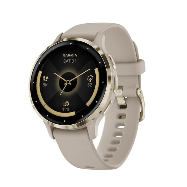 Venu 3S Fitness Smartwatch with Stainless Steel Bezel and Silicone 1.6 x .47 in. French Gray