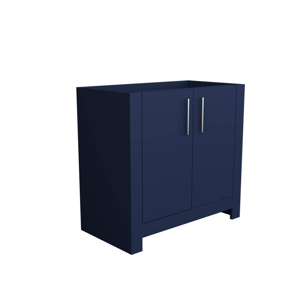 Austin 35.25" Navy Blue Freestanding Bathroom Vanity Cabinet