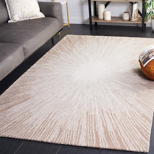 Abstract Ivory/Dark Beig 6 ft. x 6 ft. Eclectic Star Square Area Rug