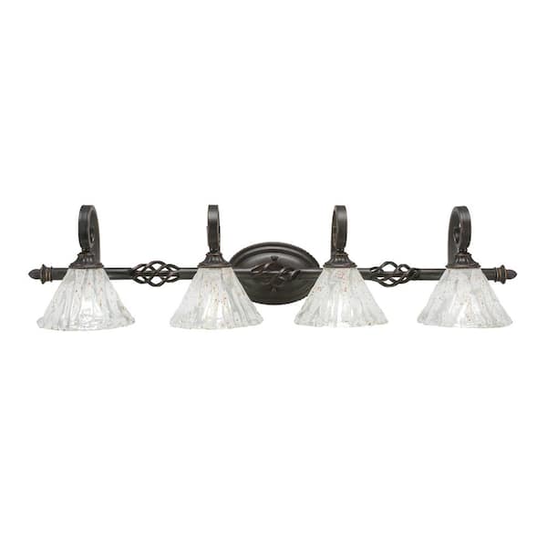 Unbranded Bridgewater 39.5 in. 4-Light Dark Granite Vanity Light