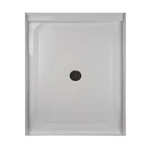 Catalina 36 in. L x 48 in. W Alcove Shower Pan Base with Center Drain in White