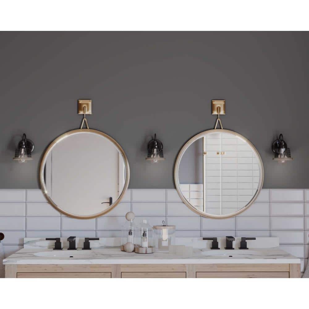 Antique Bronze Industrial Mesh Shade Bath Vanity Light