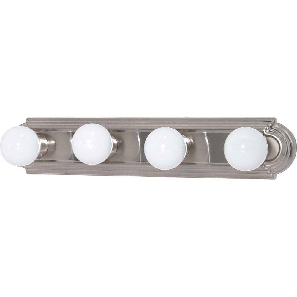 Brushed Nickel 24-Inch Four Light Vanity Strip