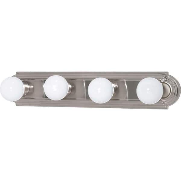 SATCO Nuvo 24 in. 4-Light Brushed Nickel Vanity Light with No Shade