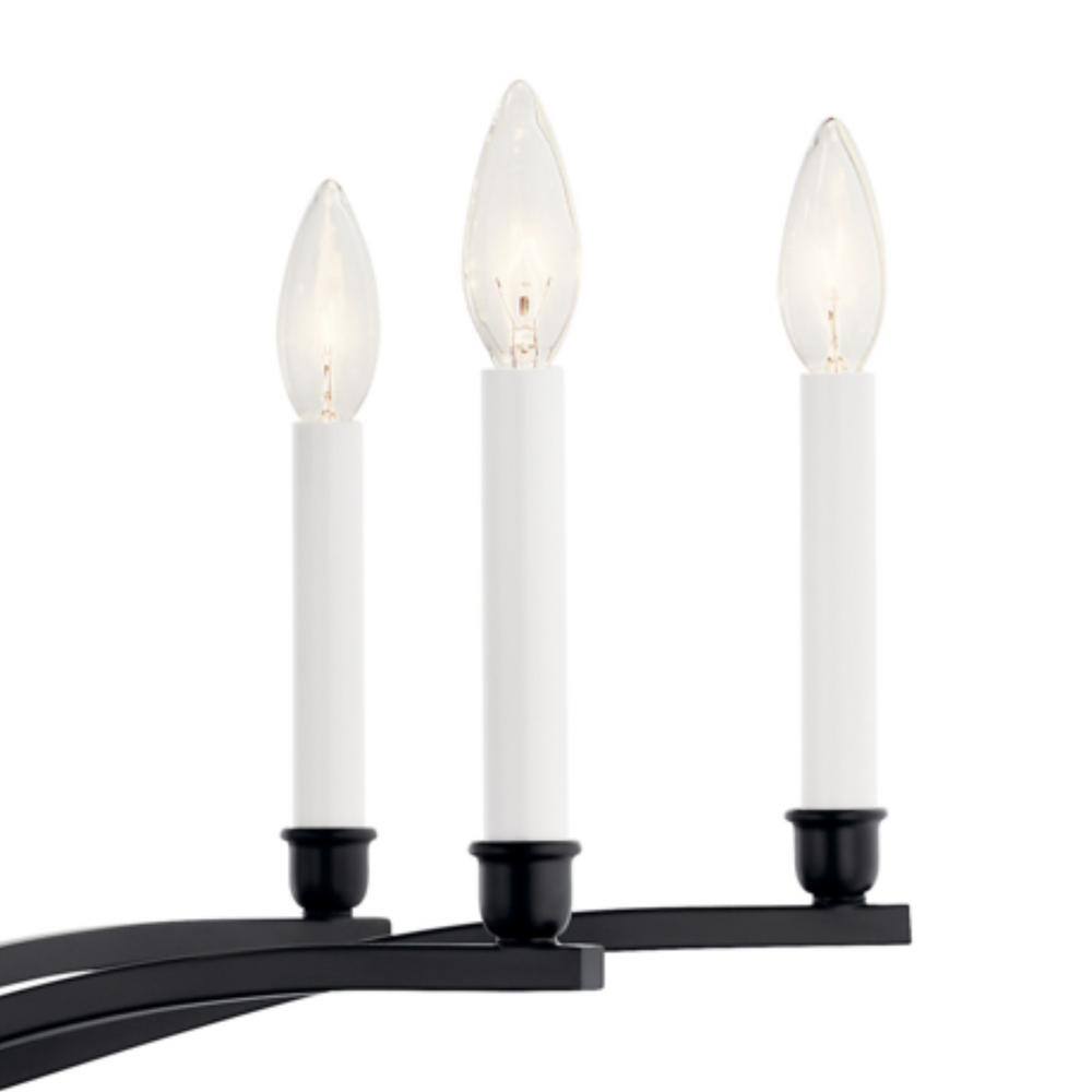Malene Black 14-Light 2-Tier Candle Chandelier