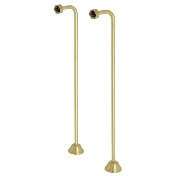 Vintage Single Offset Bath Supply, Brushed Brass