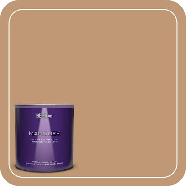 BEHR MARQUEE 1 qt. #270F-5 Wilmington Tan Eggshell Enamel Interior Paint & Primer