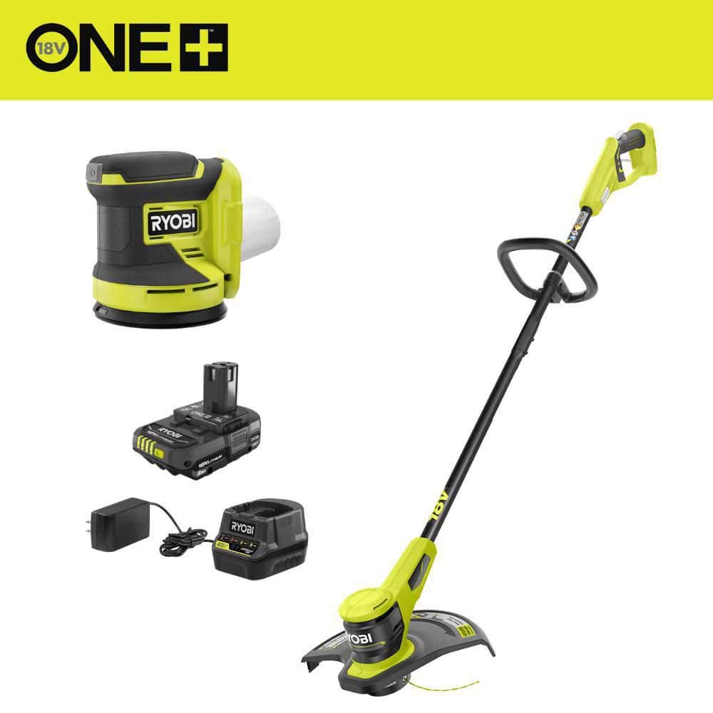オキシ40vol RYOBI ONE+ 18V 13 in. Cordless Battery String Trimmer and 5 in