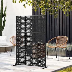 Charles 72 in. Galvanized Steel Garden Fence Outdoor Privacy Screen Garden Screen Panels