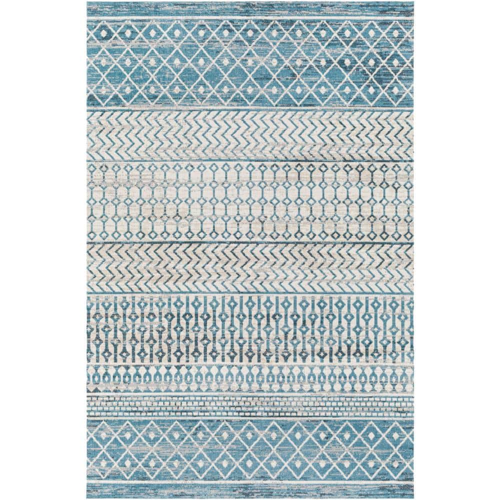 Shondra Blue/Multi 5 ft. x 7 ft. Indoor Machine-Washable Area Rug price history on PriceWatchPro