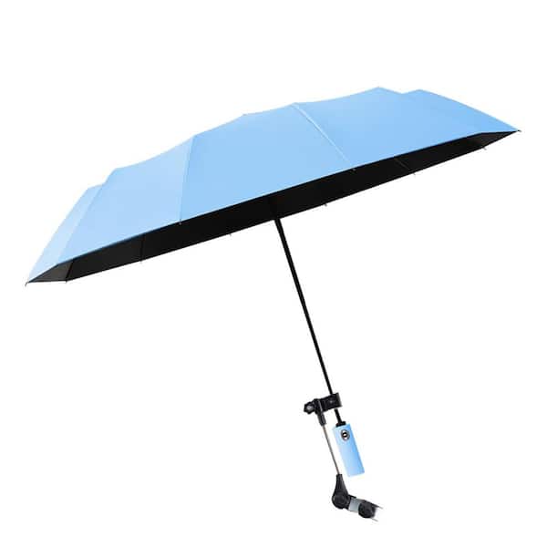 Unbranded 3.5 ft. Beach Chair Umbrella with Clamp Clip on Umbrellas for Chair, Adjustable Sun Umbrella for Camping in Blue