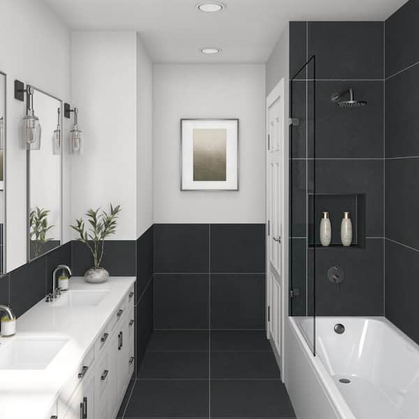 Outlander Onyx 24 in. x 24 in. Matte Porcelain Terrazzo Look Floor and Wall Tile (15.21 sq. ft. /Case)