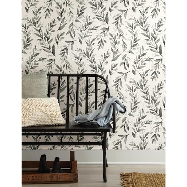 Olive Branch Spray and Stick Wallpaper