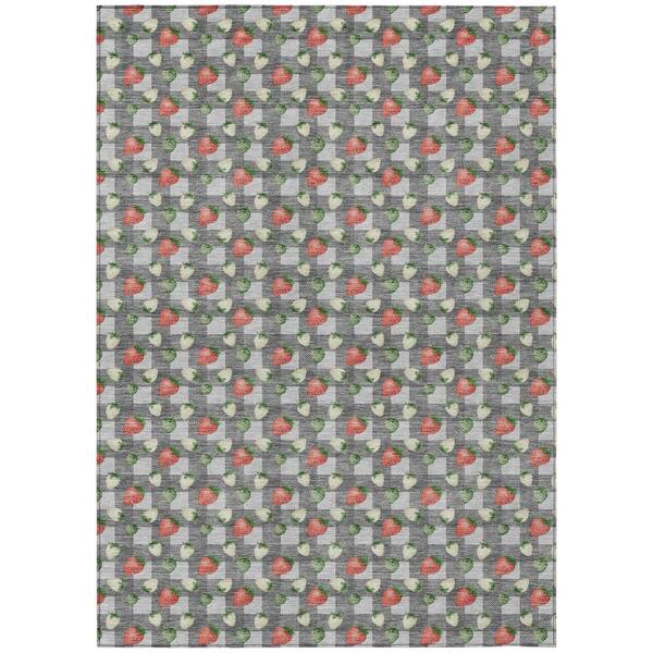 Chantille Machine Washable Indoor/Outdoor Abstract ACN2865 Silver 10 ft. x 14 ft. Area Rug