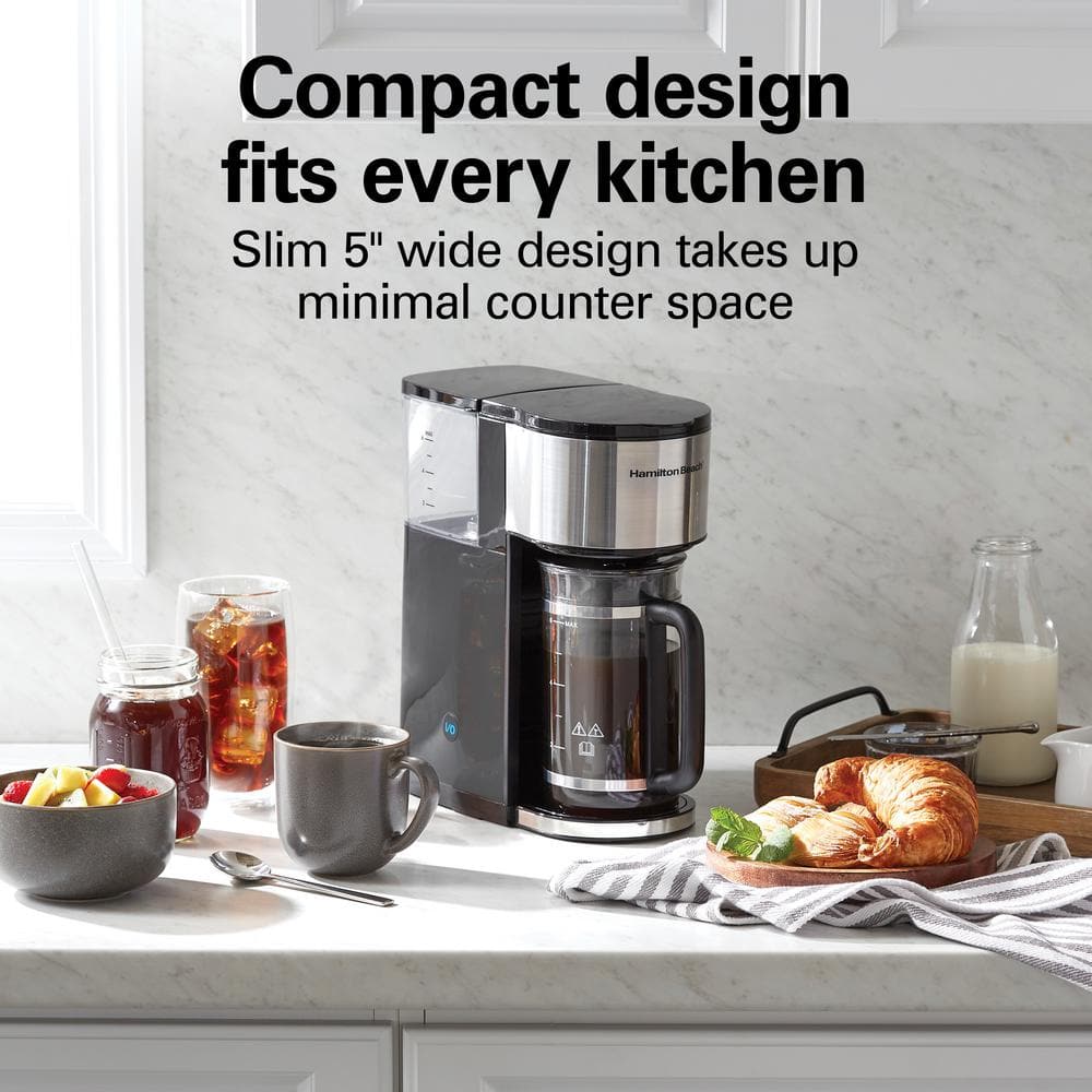 Hamilton Beach 7-in-1 Black and Stainless Steel Coffee Maker