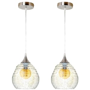 Brushed Nickel Pendant Light Kit with Metal Chain 860790 - The