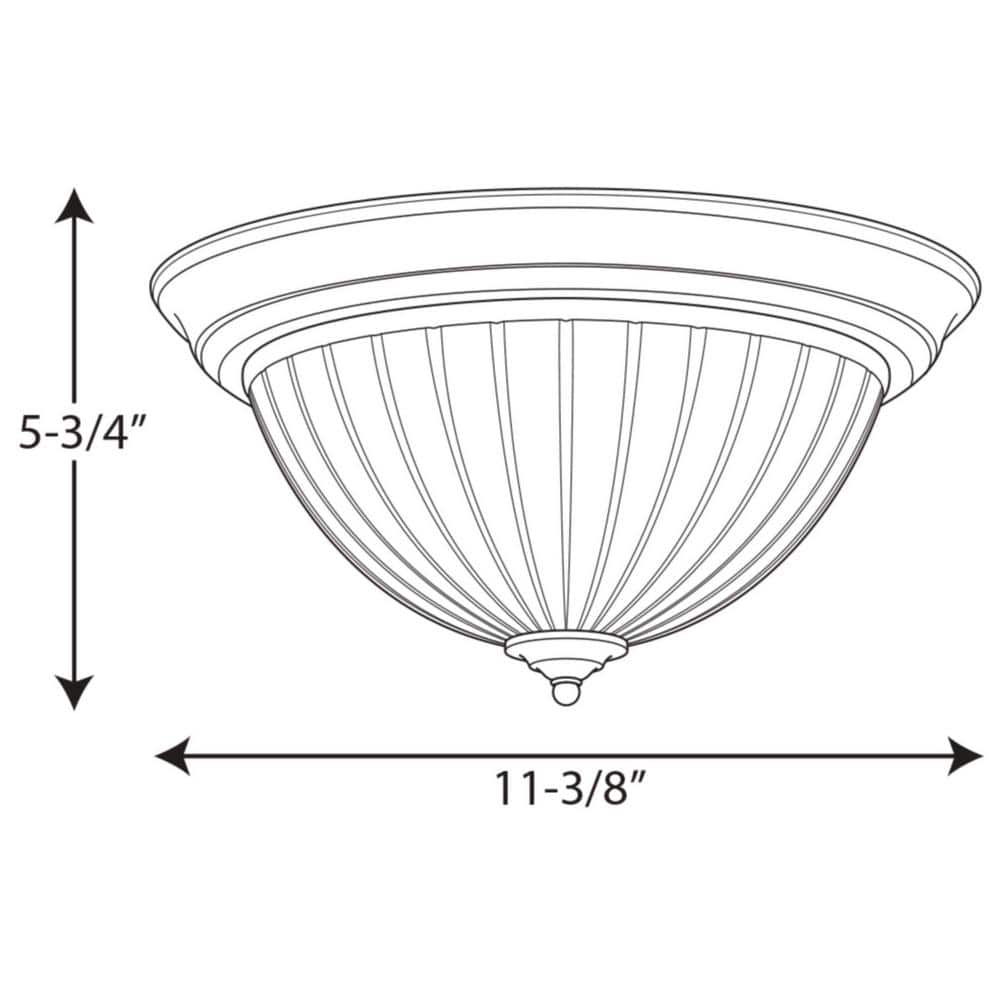 White Etched Ribbed Glass LED Flush Mount Light