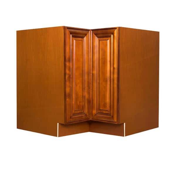 LIFEART CABINETRY Cambridge Assembled 36 in. x 34.5 in. x 24 in. Base Lazy Susan Cabinet in Chestnut