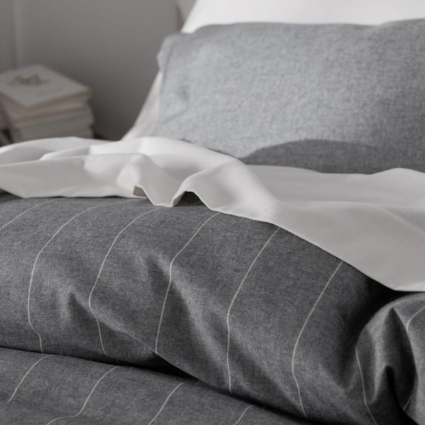 Ultrasoft Comfort Flannel Comforter Cover Heather Gray | L.L.Bean