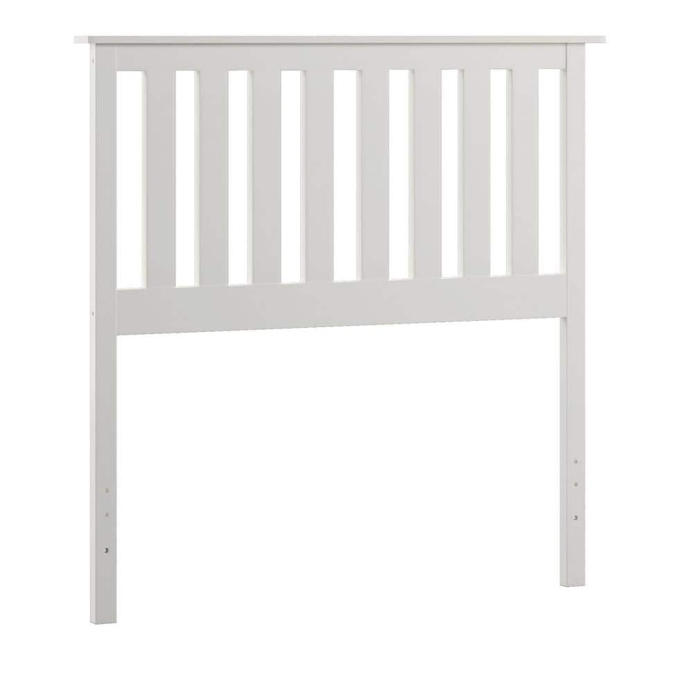 HomeSullivan 40.8 in. W White Mission Slat Wood Twin Headboard ...