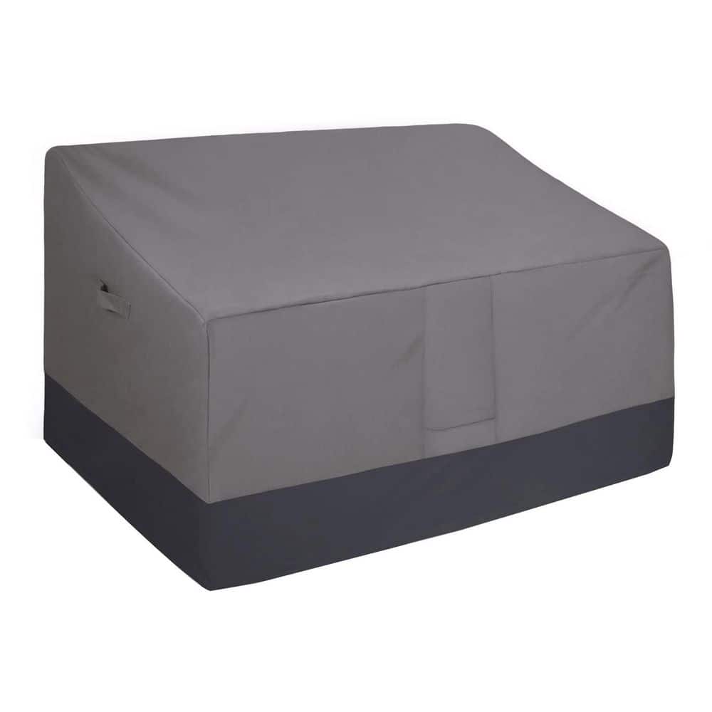 "80 in. W x 37 in. D x 33"" H Gray/Dark Gray Waterproof Outdoor Couch Cover Heavy Duty 3-Seater Patio Sofa Cover Air Vent" price history on PriceWatchPro