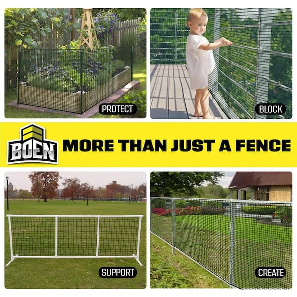 BOEN 4 ft. x 100 ft. Green Plastic Garden Fence GF-50004
