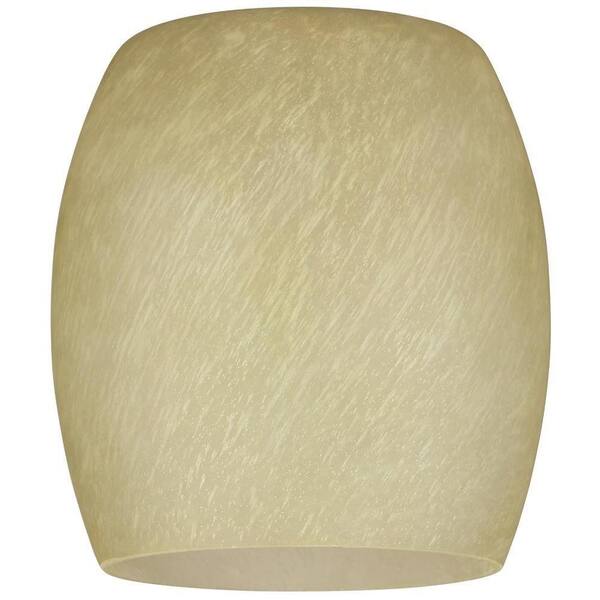 Westinghouse 5-1/16 in. Hand-Blown Aged Amber Scavo Barrel Shade with 2-1/4 in. Fitter and 4-3/4 in. Width