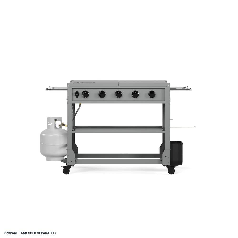 Anaheim 36 in. 5-Burner Flat Top Gas Grill in Gunmetal Gray