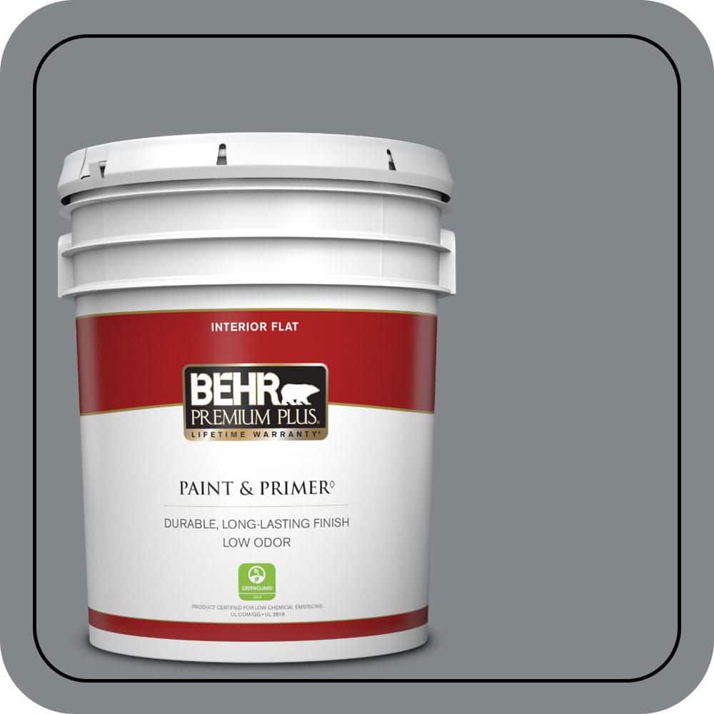 5 gal. #N500-5 Magnetic Gray color Flat Low Odor Interior Paint & Primer price history on PriceWatchPro