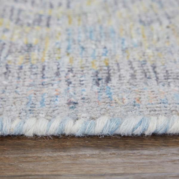 2 X 3 Orange, Blue, Gold Floral Area Rug