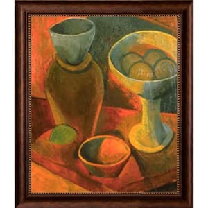 Jug and Fruit Bowl by Pablo Picasso Verona Cafe Framed Abstract Oil Painting Art Print 24 in. x 28 in.