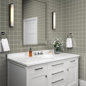 Restore Natural Gray Glossy 4-1/4 in. x 4-1/4 in. Glazed Ceramic Wall Tile (12.5 sq. ft. / case)